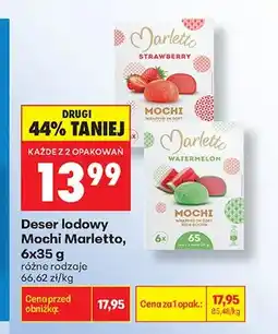 Biedronka Deser lodowy Mochi Strawberry Marletto 6-pak oferta