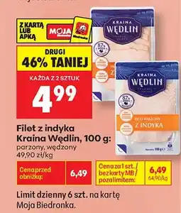 Biedronka Filet z indyka parzony Kraina Wędlin oferta