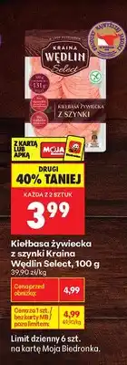 Biedronka Kiełbasa żywiecka z szynki Kraina Wędlin Select oferta