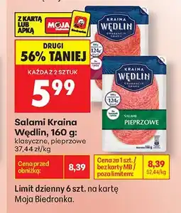 Biedronka Salami klasyczne Kraina Wędlin oferta