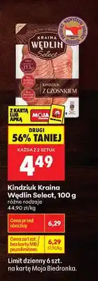 Biedronka Kindziuk z czosnkiem Kraina Wędlin Select oferta