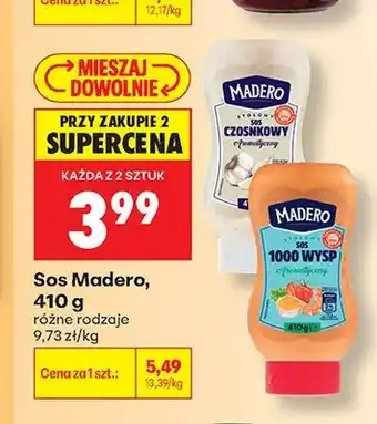 Biedronka Sos czosnkowy Madero oferta