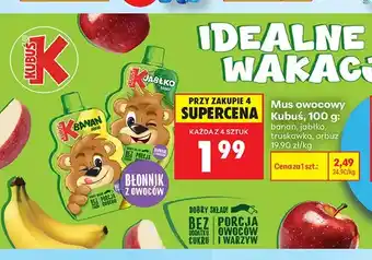Biedronka Mus owocowy Kubuś banan oferta