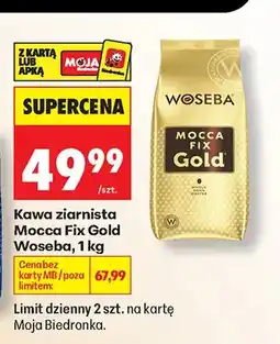 Biedronka Kawa ziarnista Woseba Mocca Fix Gold oferta