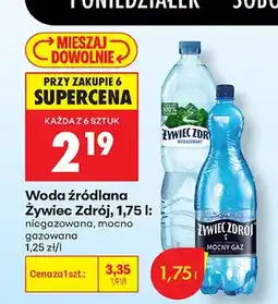 Biedronka Woda źródlana Żywiec Zdrój mocno gazowana oferta