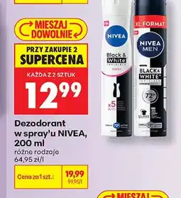 Biedronka Dezodorant w spray'u Nivea Men Black & White Invisible Original oferta