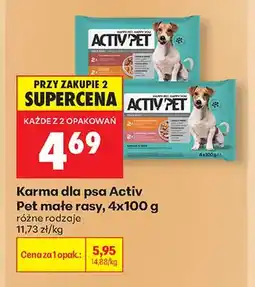 Biedronka Karma dla psa Activ Pet małe rasy 4-pak oferta