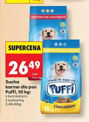 Biedronka Sucha karma dla psa Puffi z wołowiną oferta