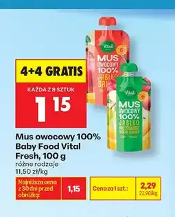 Biedronka Mus owocowy Vital Fresh Jabłko Banan oferta