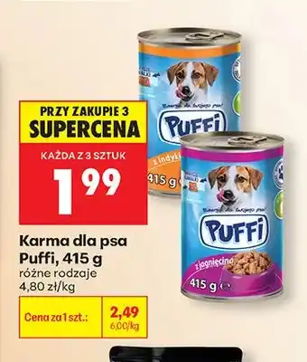 Biedronka Karma dla psa Puffi z indykiem oferta