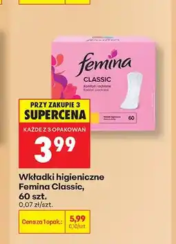 Biedronka Wkładki higieniczne Femina Classic oferta