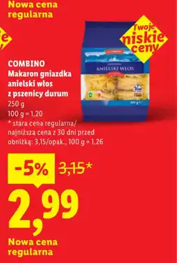Lidl COMBINO Makaron gniazdka anielski włos oferta
