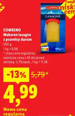 Lidl COMBINO Makaron lasagne z pszenicy durum oferta
