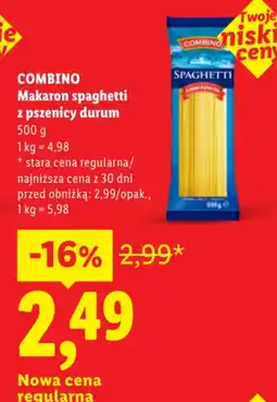 Lidl COMBINO Makaron spaghetti z pszenicy durum oferta
