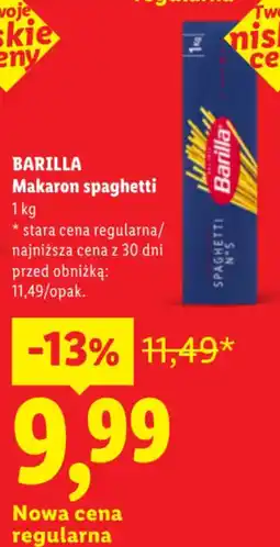 Lidl BARILLA Makaron spaghetti oferta