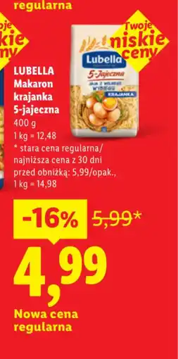 Lidl LUBELLA Makaron krajanka 5-jajeczna oferta