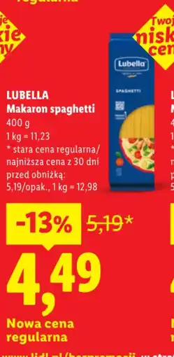 Lidl LUBELLA Makaron spaghetti oferta