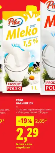 Lidl PILOS Mleko UHT 1,5% oferta