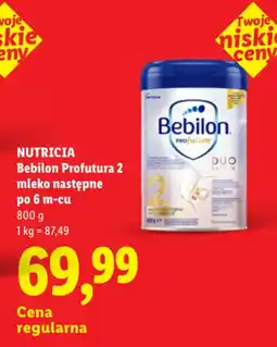 Lidl NUTRICIA Bebilon Profutura 2 mleko następne po 6 m-cu oferta