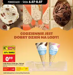 Biedronka Lody Diuna rożek duo oferta