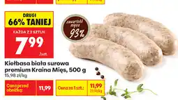 Biedronka Kiełbasa biała surowa premium Kraina Mięs oferta