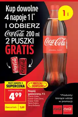 Biedronka Napój gazowany Coca-Cola, Coca-Cola Zero, Coca-Cola Zero Cukru Zero Kofeiny oferta
