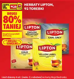Biedronka Herbaty Lipton, 92 torebki oferta