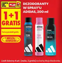 Biedronka DEZODORANTY W SPRAY'U ADIDAS oferta
