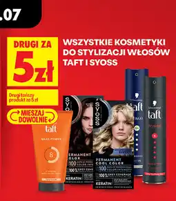 Biedronka Kosmetyki do stylizacji włosów Taft i Syoss oferta