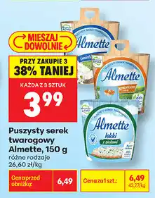 Biedronka Puszysty serek twarogowy Almette oferta
