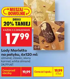 Biedronka Lody Marletto na patyku oferta