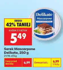 Biedronka Serek Mascarpone Delikate oferta