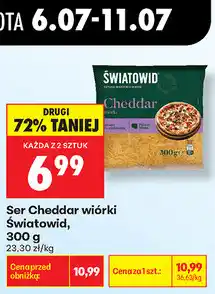 Biedronka Ser Cheddar wiórki Światowid oferta