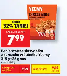 Biedronka Panierowane skrzydełka z kurczaka w kubełku Yeemy oferta