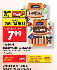 Biedronka Parówki Tarczyński oferta
