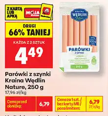 Biedronka Parówki z szynki Kraina Wędlin Nature oferta