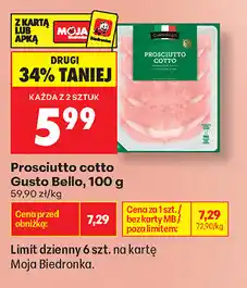 Biedronka Prosciutto cotto Gusto Bello oferta