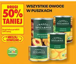 Biedronka Wszystkie owoce w puszkach Nasza Spiżarnia oferta