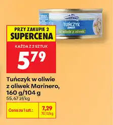 Biedronka Tuńczyk w oliwie z oliwek Marinero oferta