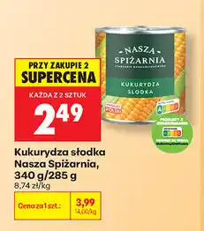 Biedronka Kukurydza słodka Nasza Spiżarnia oferta