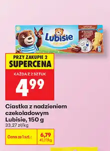 Biedronka Ciastka z nadzieniem czekoladowym Lubisie oferta