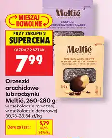 Biedronka Orzeszki arachidowe lub rodzynki Meltié oferta