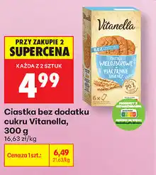 Biedronka Ciastka bez dodatku cukru Vitanella oferta