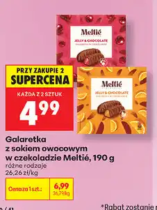 Biedronka Galaretka z sokiem owocowym w czekoladzie Meltié oferta