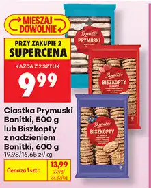Biedronka Ciastka Prymuski Bonitki lub Biszkopty z nadzieniem Bonitki oferta