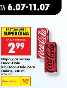 Biedronka Napój gazowany Coca-Cola lub Coca-Cola Zero Cukru oferta