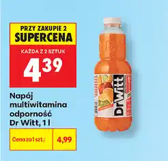 Biedronka Napój multiwitamina odporność Dr Witt oferta