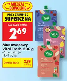 Biedronka Mus owocowy Vital Fresh oferta