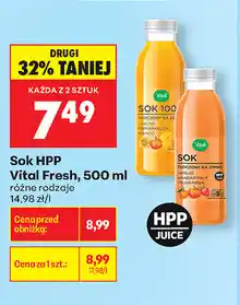 Biedronka Sok HPP Vital Fresh oferta