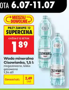 Biedronka Woda mineralna Cisowianka oferta